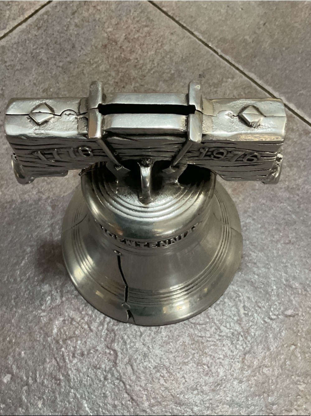 Bicentennial Decorative Liberty Bell - Silver Finish - Picture 2 of 6